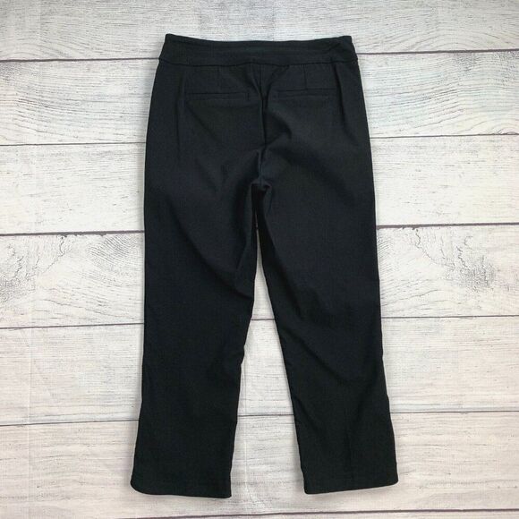 Tribal Capri Pants 2 Black Snap Detail Stretch Pull on 22" Inseam New NWOT - Picture 6 of 10